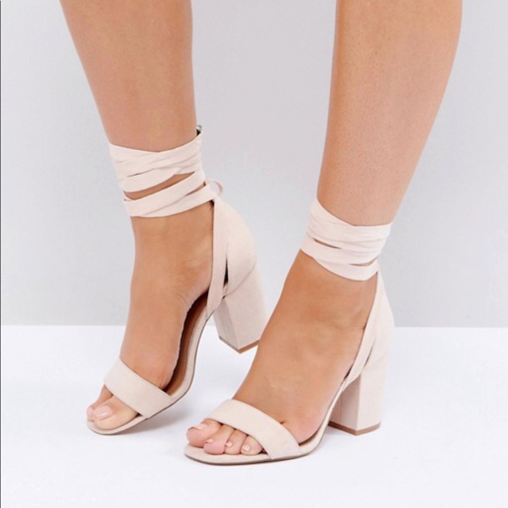 ASOS Howling tie leg heeled sandal
